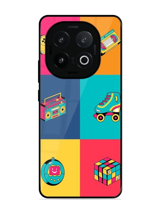 90S Throwback Grid Glossy Soft Edge Case for Iqoo 13 (5G)