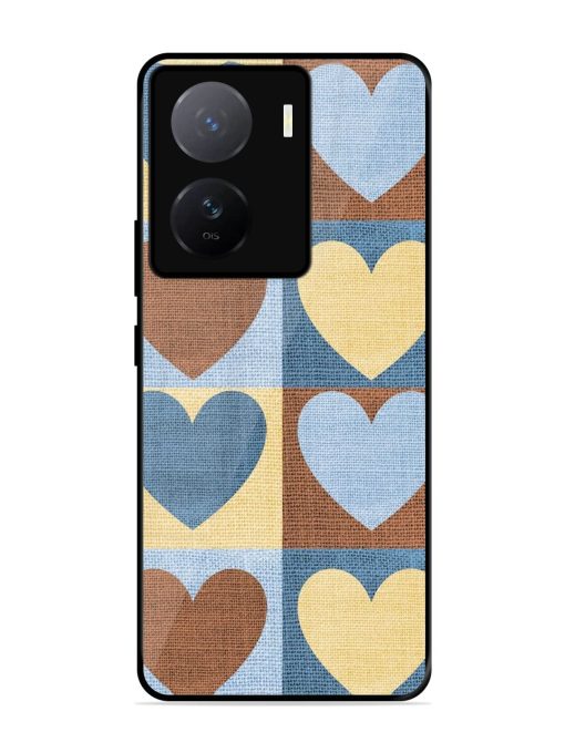 Hearts On Canvas Glossy Soft Edge Case for Iqoo Z7 (5G)