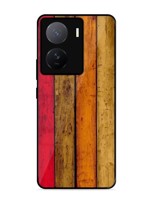 Colorful Woodgrain Glossy Soft Edge Case for Iqoo Z7 (5G)