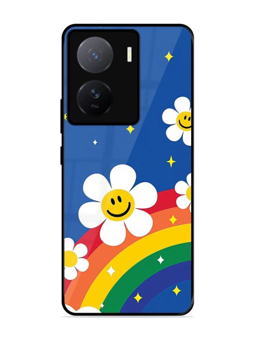 Happy Daisies And Rainbow Sky Glossy Soft Edge Case for Iqoo Z7 (5G)