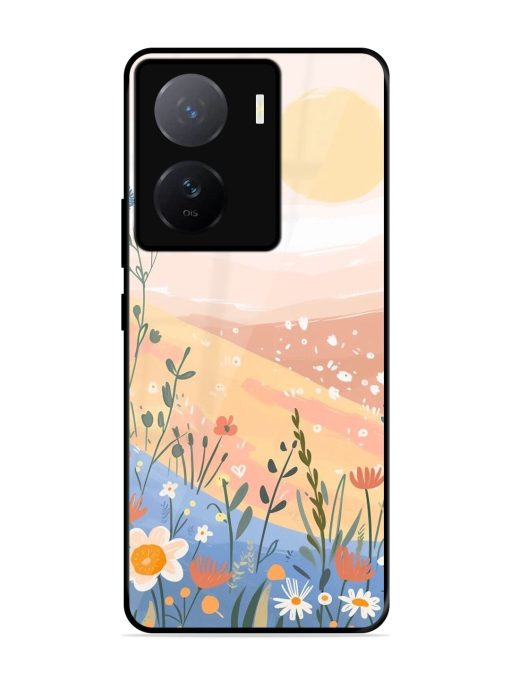 Golden Hour Blooms Glossy Soft Edge Case for Iqoo Z7 (5G)