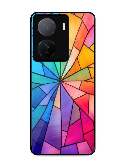 Stained Glass Kaleidoscope Of Colors Glossy Soft Edge Case for Iqoo Z7 (5G)