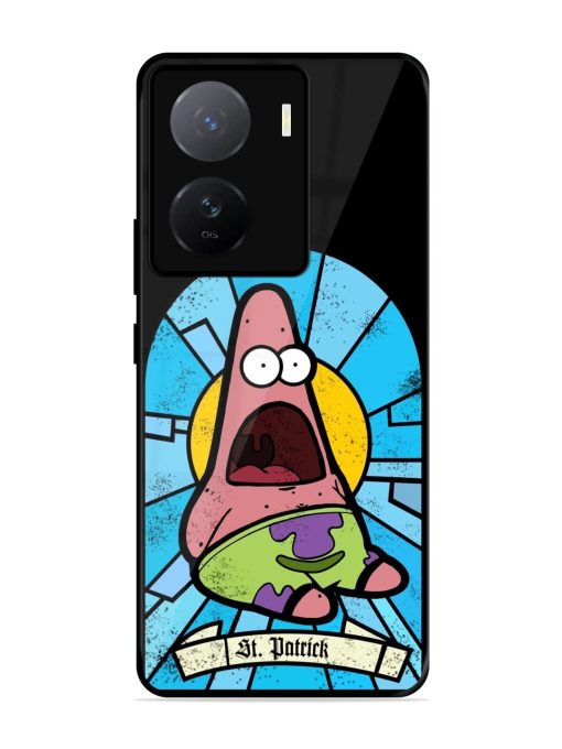 St. Patrick'S Day Stained Glass Patrick Star Glossy Soft Edge Case for Iqoo Z7 (5G)