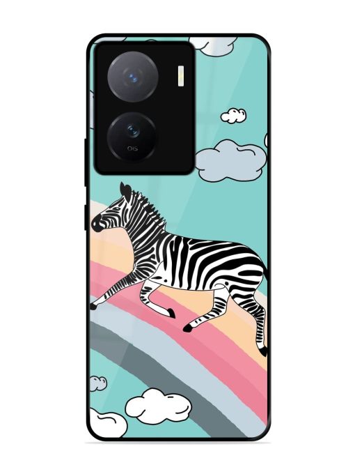 Zebra On A Rainbow Glossy Soft Edge Case for Iqoo Z7 (5G)