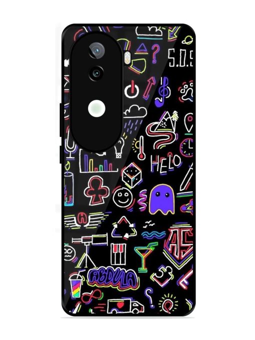 Neon Doodle Glossy Soft Edge Case for Iqoo Z9S (5G)