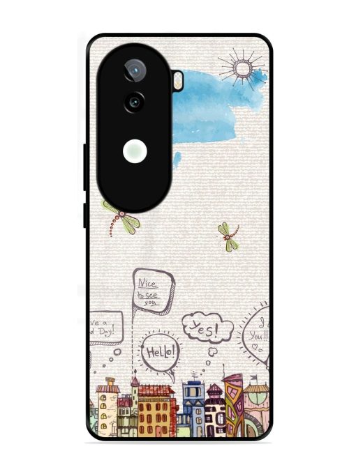 Doodle City Glossy Soft Edge Case for Iqoo Z9S (5G)