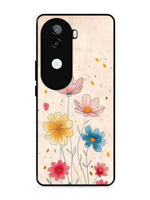 Delicate Bloom Glossy Soft Edge Case for Iqoo Z9S (5G)