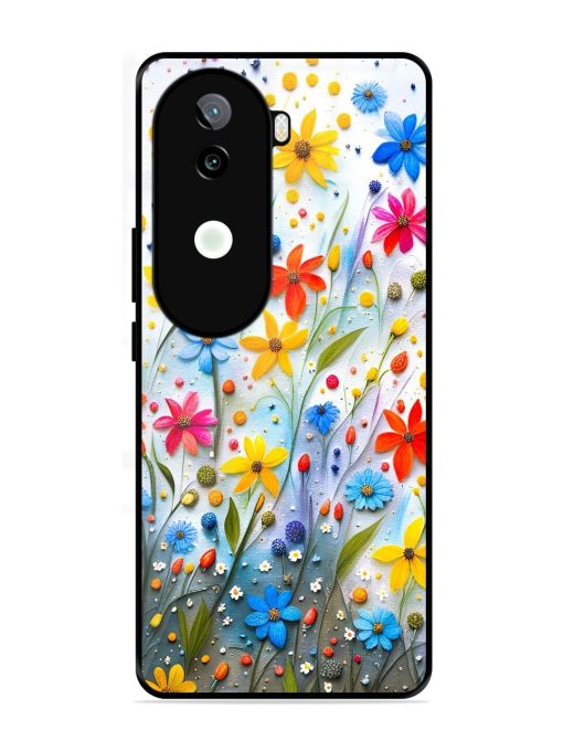 Vibrant Floral Glossy Soft Edge Case for Iqoo Z9S (5G)