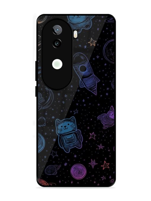 Cosmic Cat Chaos Glossy Soft Edge Case for Iqoo Z9S (5G)