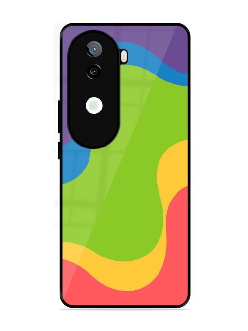 Wavy Rainbow Wonderland Glossy Soft Edge Case for Iqoo Z9S (5G)