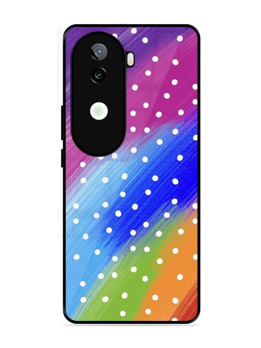 Rainbow Polka Dot Dream Glossy Soft Edge Case for Iqoo Z9S (5G)