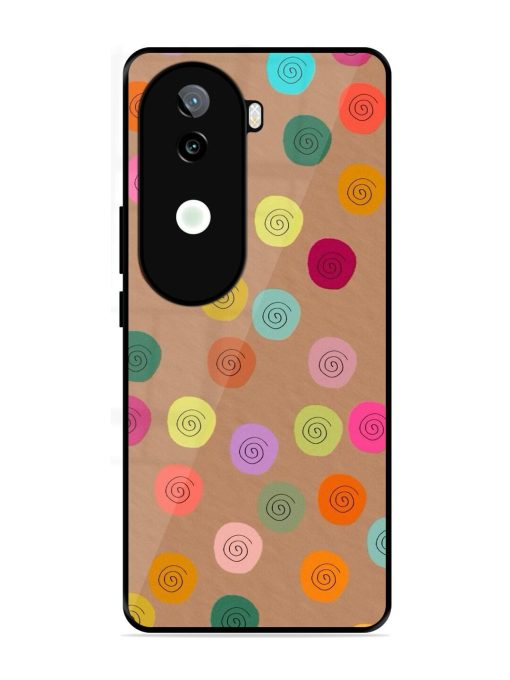 Swirly Dots On Kraft Glossy Soft Edge Case for Iqoo Z9S (5G)