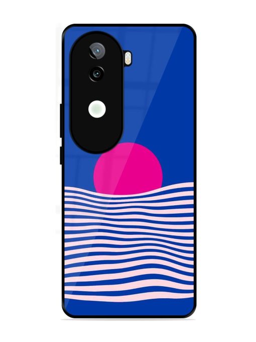 Pink Sunset Over Blue Waves Glossy Soft Edge Case for Iqoo Z9S (5G)