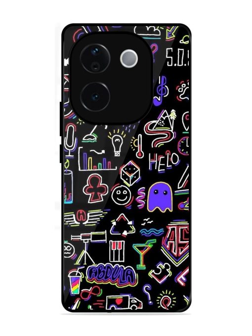 Neon Doodle Glossy Soft Edge Case for Iqoo Z9S Pro (5G)