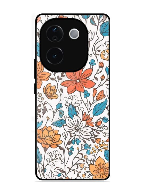 Floral Symphony Glossy Soft Edge Case for Iqoo Z9S Pro (5G)