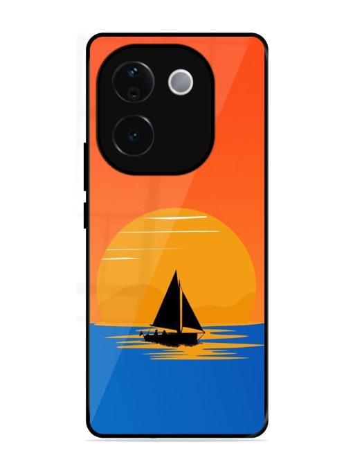 Sunset Sail Glossy Soft Edge Case for Iqoo Z9S Pro (5G)