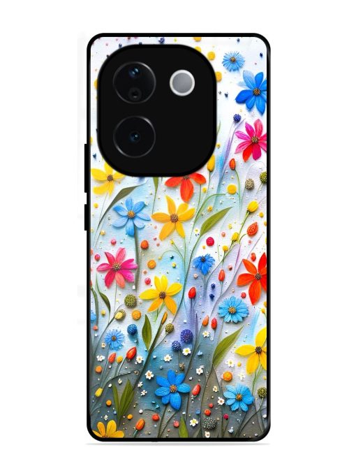 Vibrant Floral Glossy Soft Edge Case for Iqoo Z9S Pro (5G)