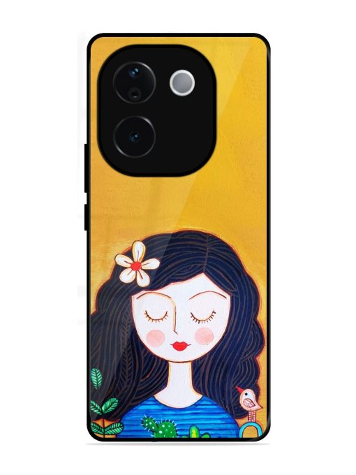 Girl Illustration Glossy Soft Edge Case for Iqoo Z9S Pro (5G)