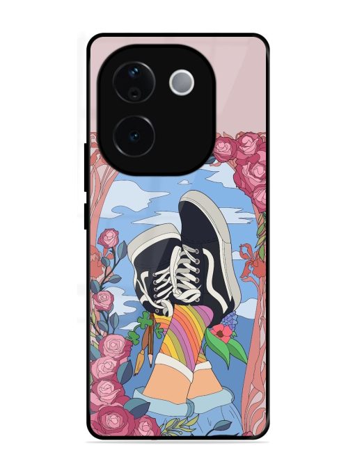 Floral Fantasy Glossy Soft Edge Case for Iqoo Z9S Pro (5G)