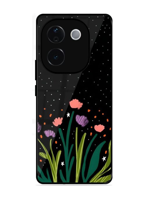 Midnight Bloom Glossy Soft Edge Case for Iqoo Z9S Pro (5G)
