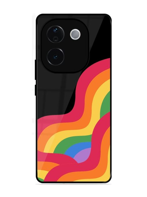 Wavy Rainbow Glossy Soft Edge Case for Iqoo Z9S Pro (5G)