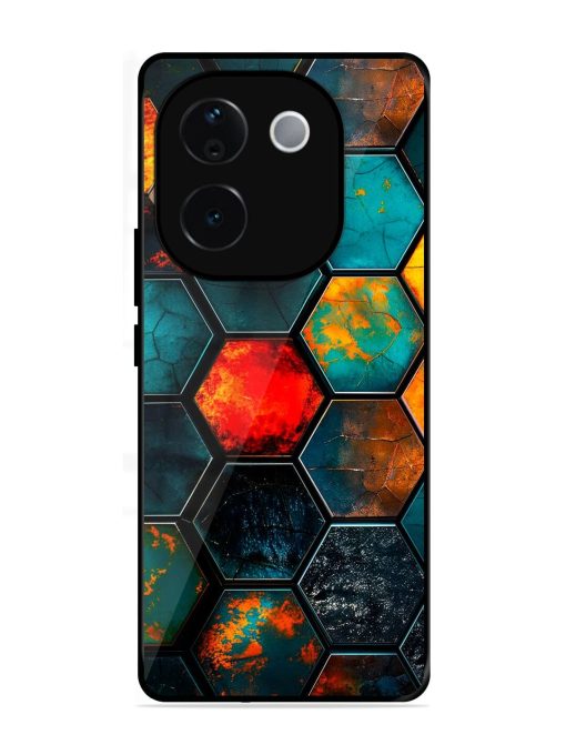 Hexagon Hive Glossy Soft Edge Case for Iqoo Z9S Pro (5G)