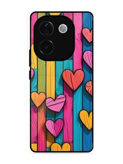 Rainbow Of Hearts Glossy Soft Edge Case for Iqoo Z9S Pro (5G)