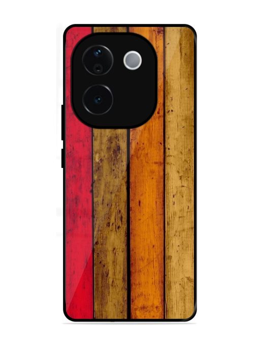 Colorful Woodgrain Glossy Soft Edge Case for Iqoo Z9S Pro (5G)