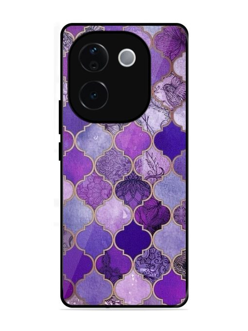 Purple Mosaic Magic Glossy Soft Edge Case for Iqoo Z9S Pro (5G)