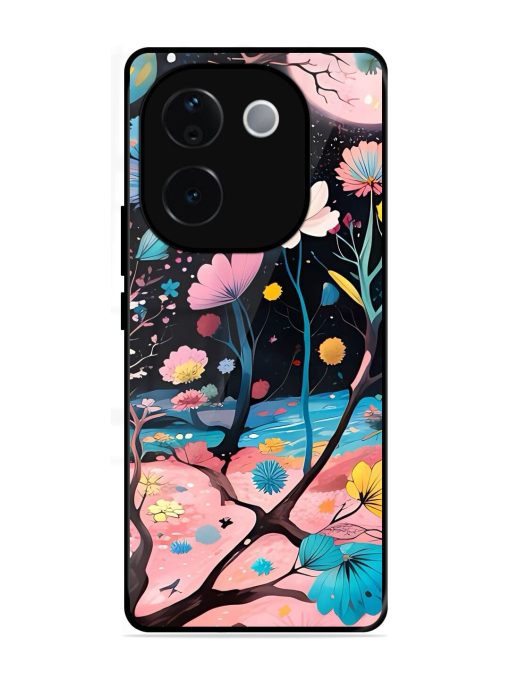 Cosmic Bloom Glossy Soft Edge Case for Iqoo Z9S Pro (5G)