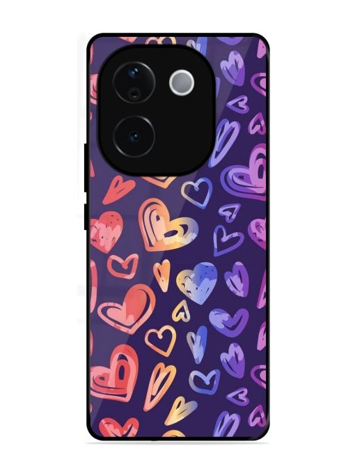 Rainbow Hearts Glossy Soft Edge Case for Iqoo Z9S Pro (5G)