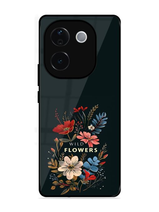 Dark Floral Glossy Soft Edge Case for Iqoo Z9S Pro (5G)