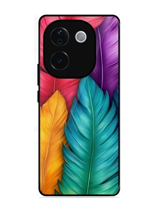 Rainbow Feathers Glossy Soft Edge Case for Iqoo Z9S Pro (5G)