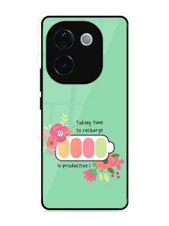 Recharge And Bloom Glossy Soft Edge Case for Iqoo Z9S Pro (5G)