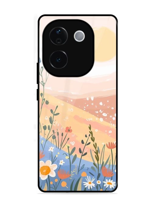 Golden Hour Blooms Glossy Soft Edge Case for Iqoo Z9S Pro (5G)