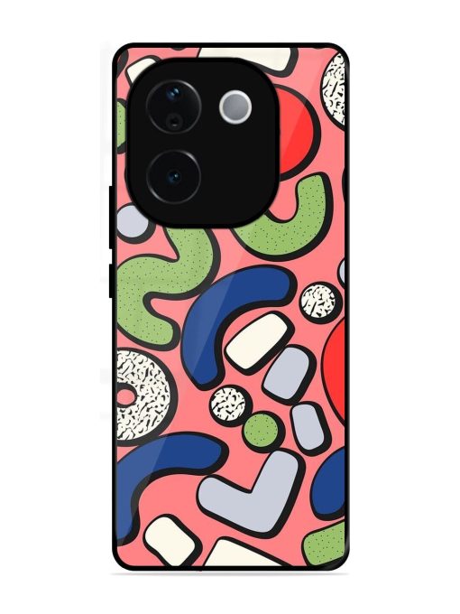 Groovy Geometric Shapes Glossy Soft Edge Case for Iqoo Z9S Pro (5G)