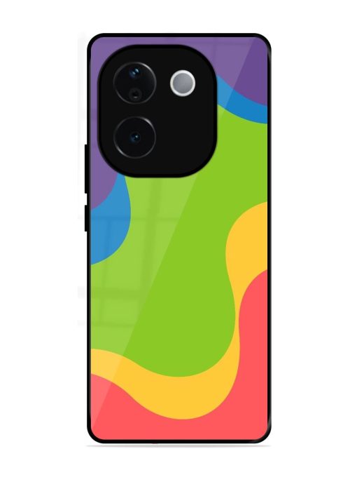 Wavy Rainbow Wonderland Glossy Soft Edge Case for Iqoo Z9S Pro (5G)