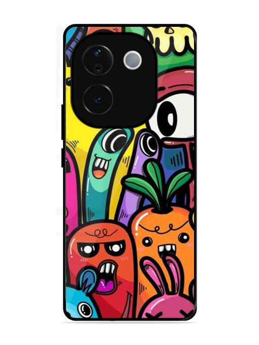 Whimsical Doodle Chaos Glossy Soft Edge Case for Iqoo Z9S Pro (5G)