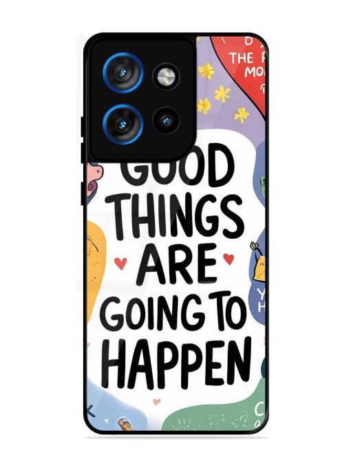 Uplifting Scribbles Glossy Soft Edge Case for Motorola Moto Edge 50 Neo (5G)