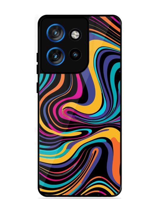 Psychedelic Swirl Glossy Soft Edge Case for Motorola Moto Edge 50 Neo (5G)