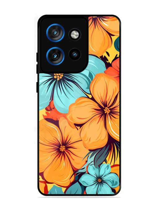 Tropical Bloom Glossy Soft Edge Case for Motorola Moto Edge 50 Neo (5G)