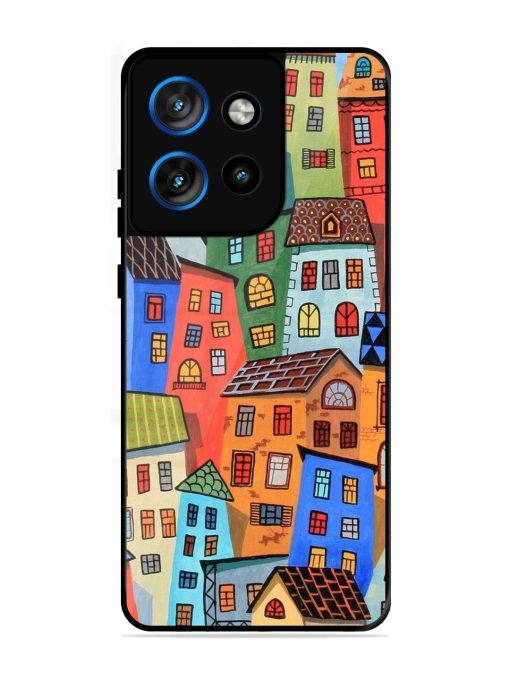 Rainbow House Glossy Soft Edge Case for Motorola Moto Edge 50 Neo (5G)