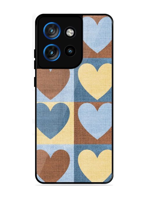 Hearts On Canvas Glossy Soft Edge Case for Motorola Moto Edge 50 Neo (5G)