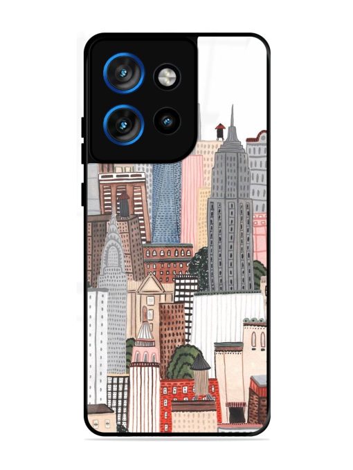 Cityscape Dreams Glossy Soft Edge Case for Motorola Moto Edge 50 Neo (5G)