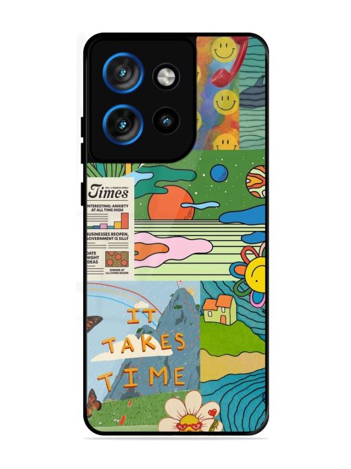 Groovy Vibes Glossy Soft Edge Case for Motorola Moto Edge 50 Neo (5G)