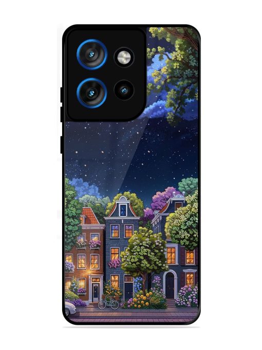 Moonlit Streets Glossy Soft Edge Case for Motorola Moto Edge 50 Neo (5G)