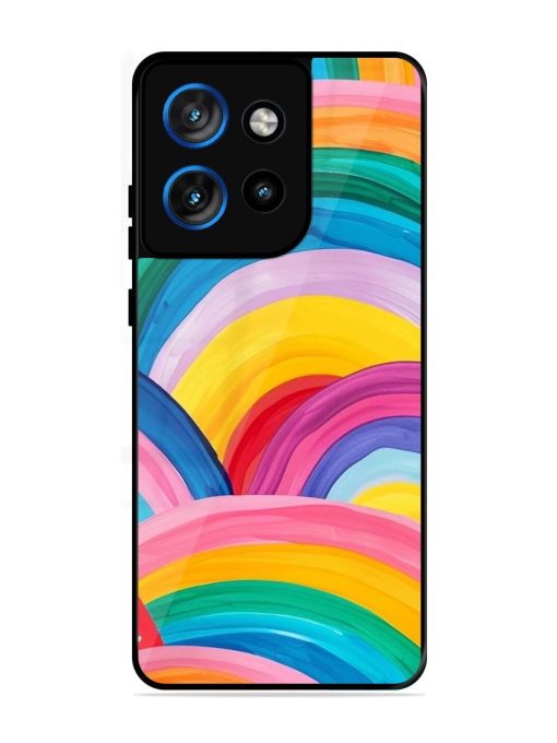 Rainbow Symphony Glossy Soft Edge Case for Motorola Moto Edge 50 Neo (5G)