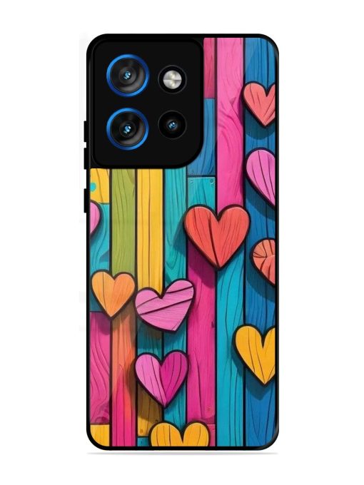 Rainbow Of Hearts Glossy Soft Edge Case for Motorola Moto Edge 50 Neo (5G)