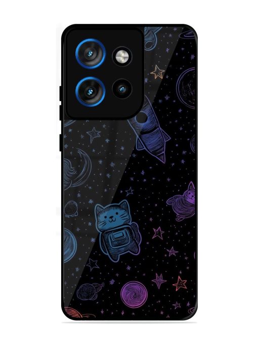 Cosmic Cat Chaos Glossy Soft Edge Case for Motorola Moto Edge 50 Neo (5G)