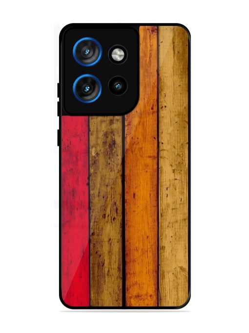 Colorful Woodgrain Glossy Soft Edge Case for Motorola Moto Edge 50 Neo (5G)